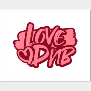 DNB - Love Heart (pink) Posters and Art